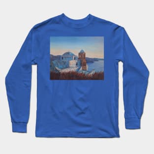 Agia Paraskevi Church Oil painting Long Sleeve T-Shirt